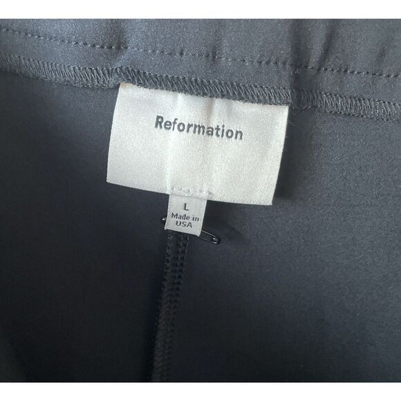 NEW Reformation Tanya Flared Knit Pants in Black Size Large $178 - Picture 6 of 6